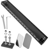 Kookknop kinderbeveiliging, 1 set, van acrylglas, transparant zwart, babybeveiliging met magnetische bevestiging, bescherming voor standaard fornuizen met max. 48 cm brede schakelrij, fornuisknoppen