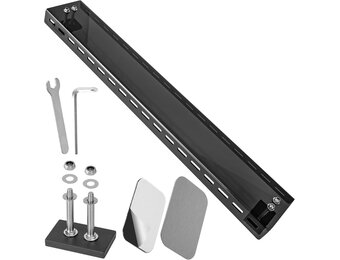 Kookknop kinderbeveiliging, 1 set, van acrylglas, transparant zwart, babybeveiliging met magnetische bevestiging, bescherming voor standaard fornuizen met max. 48 cm brede schakelrij, fornuisknoppen