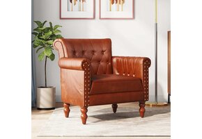 Leren Fauteuil Bruin met 60% Korting