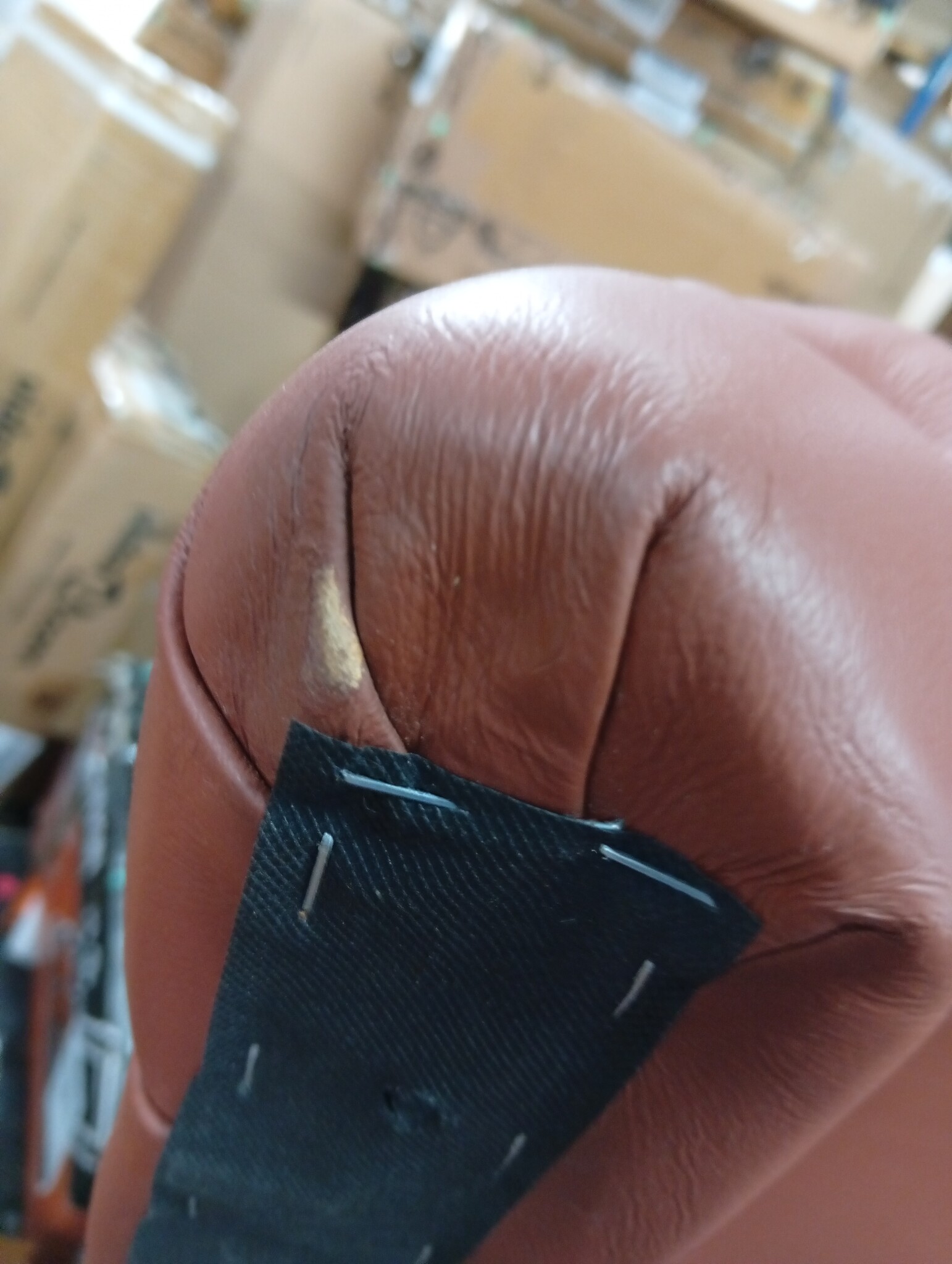 vidaXL Fauteuil echt geitenleer bruin