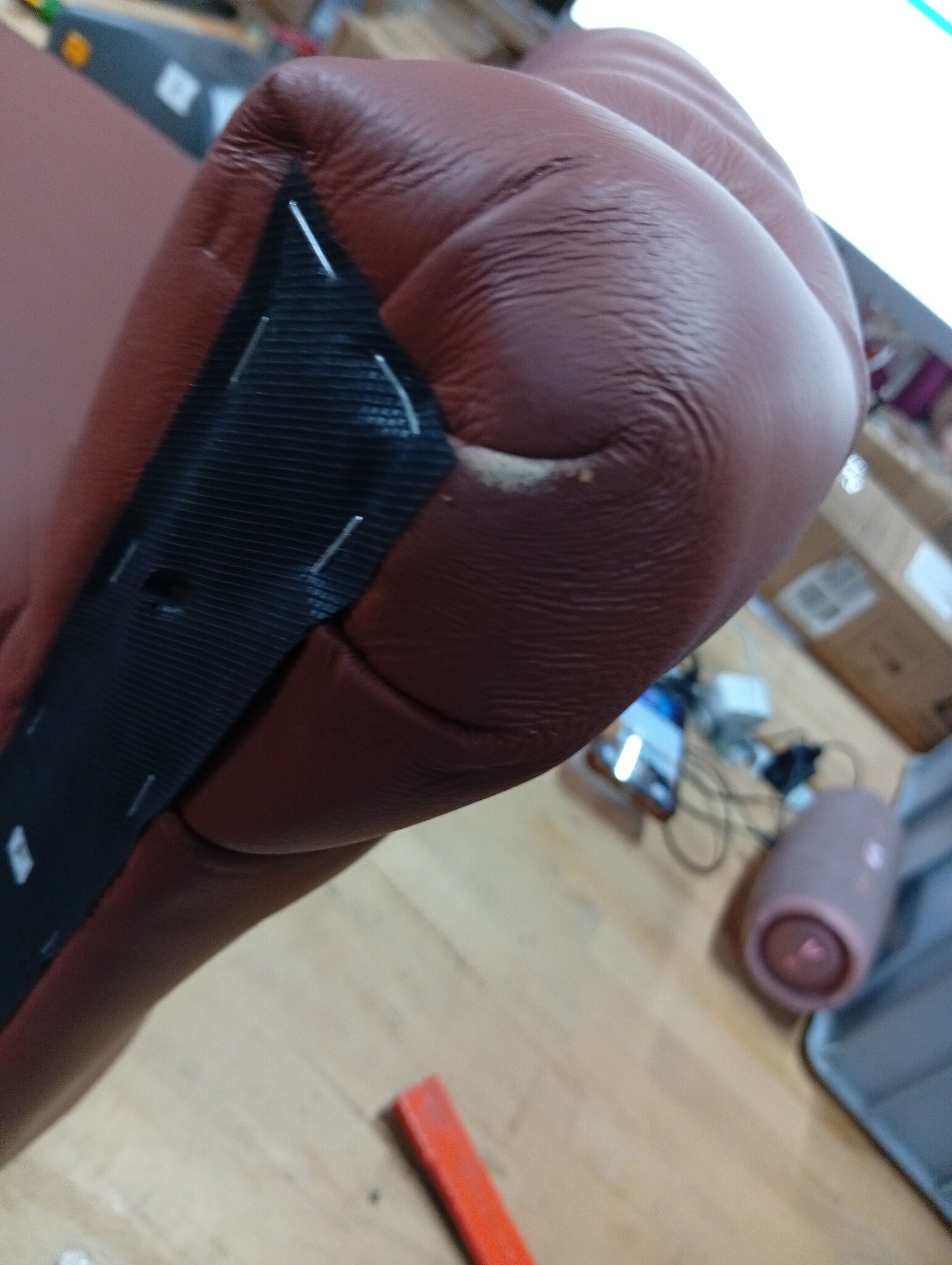 vidaXL Fauteuil echt geitenleer bruin