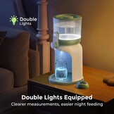 Momcozy Flessenmaker baby met dubbel licht, snelle flessenwarmer voor melkbereiding, 1,69 liter groot volume, melkbereider met 6 temperatuurniveaus, basisuitrusting voor borstvoeding