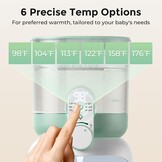 Momcozy Flessenmaker baby met dubbel licht, snelle flessenwarmer voor melkbereiding, 1,69 liter groot volume, melkbereider met 6 temperatuurniveaus, basisuitrusting voor borstvoeding