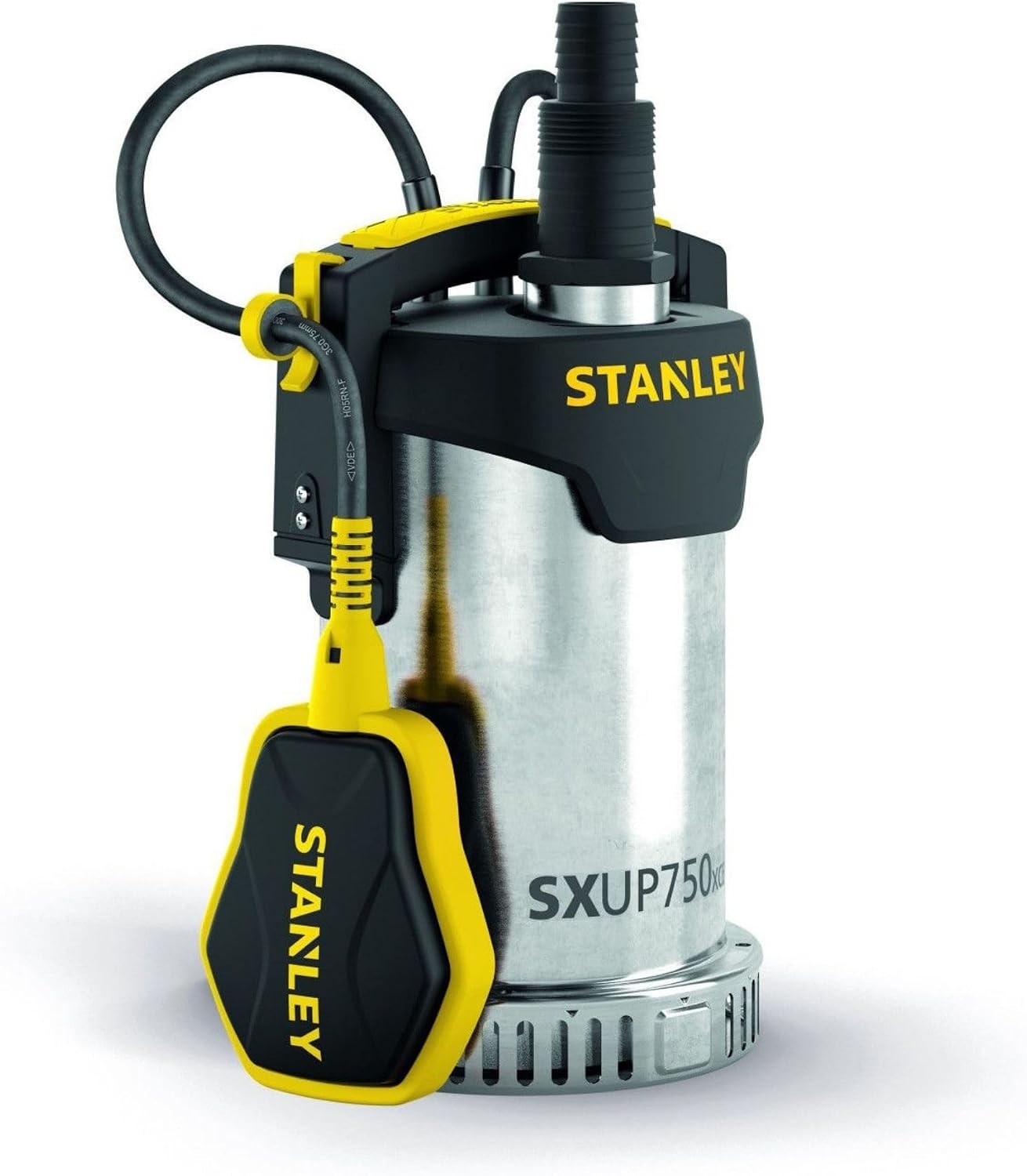 Stanley SXUP1100XDE dompelpomp voor vuil water (1100 W, debiet max. 16.500 l/u, opvoerhoogte max. 10,5 m),Meerkleurig