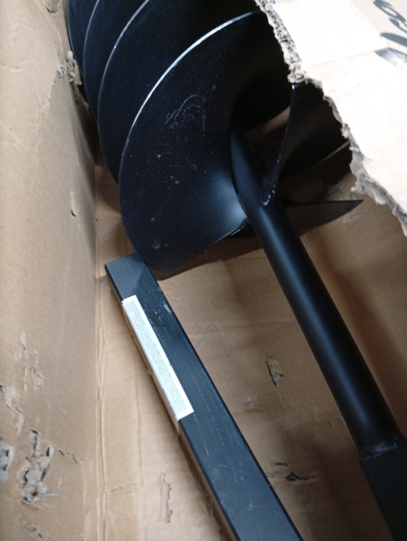 Grondboor met handvat en schroefkop 200 mm (zwart)