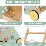 Montessori Babyloopwagen, hout, loophulp om te leren lopen, Montessori speelgoed, multifunctioneel, houten speelgoed voor peuters, babywandelspeelgoed voor kinderen, cadeau voor jongens en meisjes