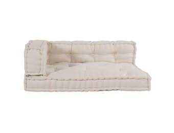 vidaXL Pallet Sofa Kussen 3 pcs Crème Stof