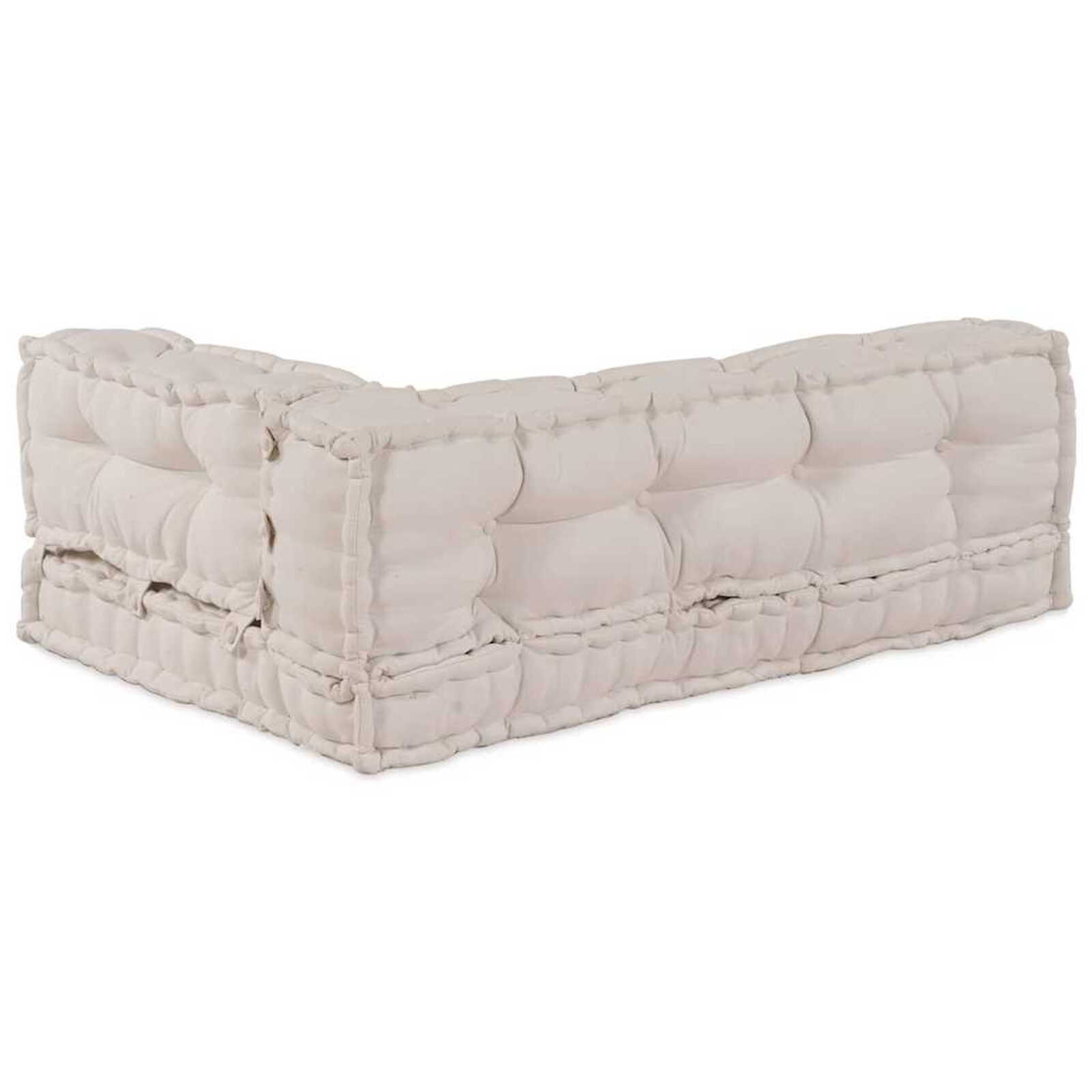 vidaXL Pallet Sofa Kussen 3 pcs Crème Stof