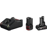 Bosch Professional 12V System accuset (2x 2,0 Ah accu + oplader GAL 12V-40 C132, in kartonnen doos)