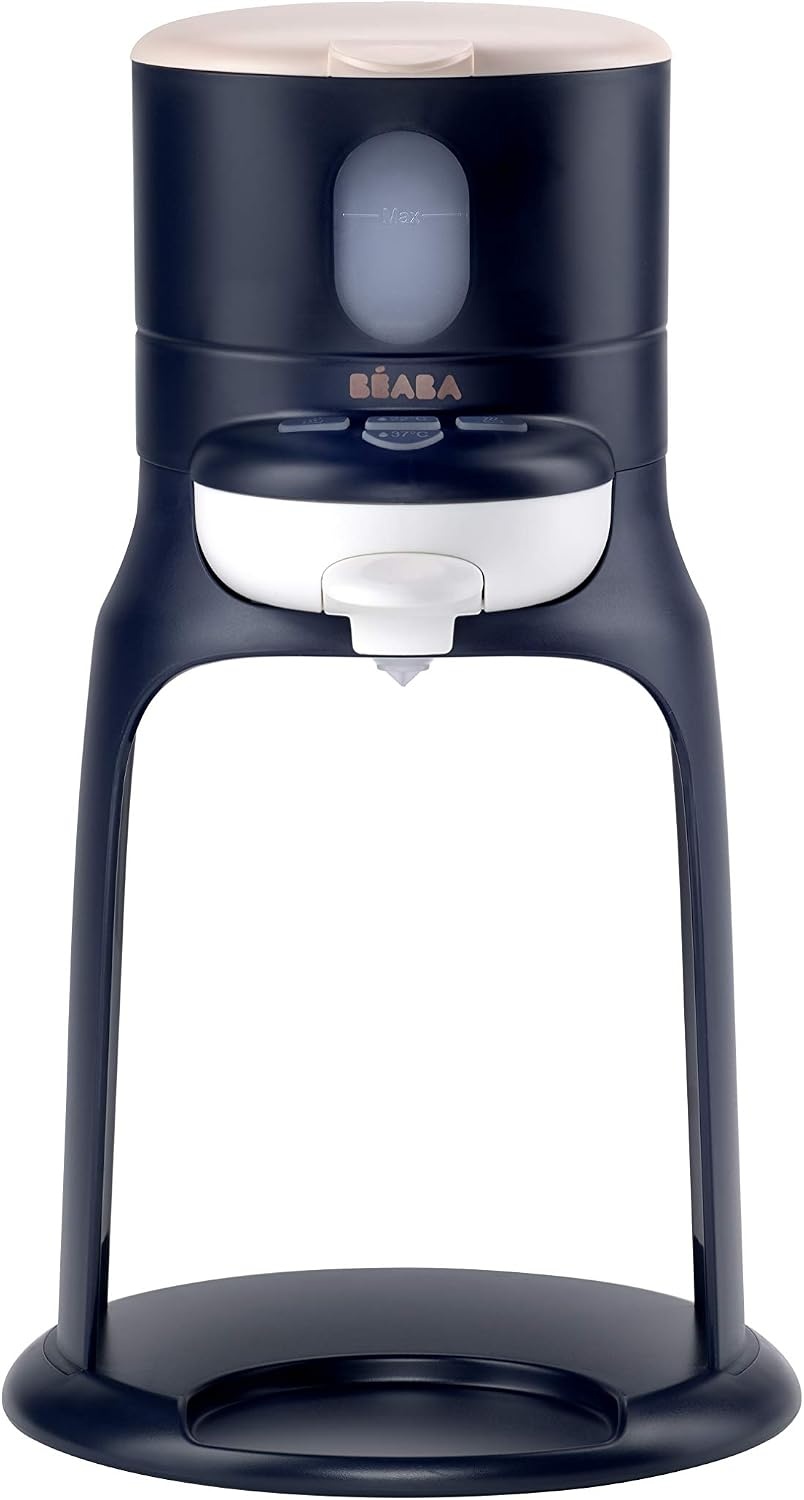 BÉABA - Bib'expresso - Flessenmaker voor baby's en peuters - Snelle bediening met één hand - Instelbare temperatuur - Eenvoudig, intuïtief en compact - nachtblauw