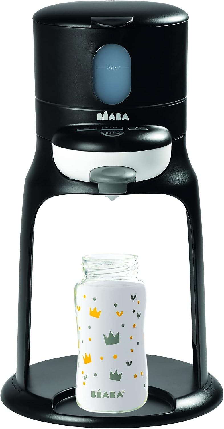 BÉABA - Bib'expresso - Flessenmaker voor baby's en peuters - Snelle bediening met één hand - Instelbare temperatuur - Eenvoudig, intuïtief en compact - nachtblauw
