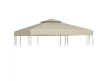 vidaXL Vervangend tentdoek prieel 310 g/m² 3x3 m beige