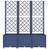 Plantenbak met latwerk 120x40x136 cm Donkergrijs - 34% Korting