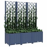 Plantenbak met latwerk 120x40x136 cm Donkergrijs - 34% Korting