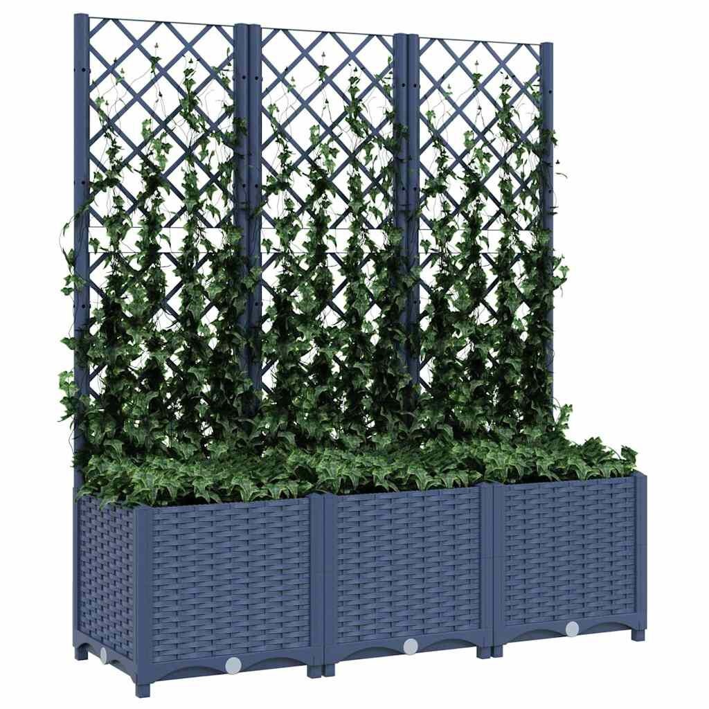 Plantenbak met latwerk 120x40x136 cm Donkergrijs - 34% Korting