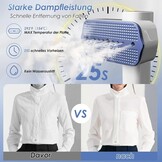 Stoomstrijkijzer, 2-in-1 handstomer voor kleding en strijkijzer voor kleding, 1200 W, 10 minuten continue stoom, 0,8 kg licht, reisstoomstrijkijzerstations, voor onderweg en thuis