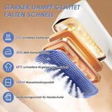 Stoomstrijkijzer, 2-in-1 handstomer voor kleding en strijkijzer voor kleding, 1200 W, 10 minuten continue stoom, 0,8 kg licht, reisstoomstrijkijzerstations, voor onderweg en thuis