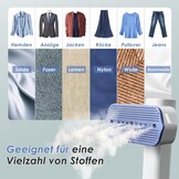 Stoomstrijkijzer, 2-in-1 handstomer voor kleding en strijkijzer voor kleding, 1200 W, 10 minuten continue stoom, 0,8 kg licht, reisstoomstrijkijzerstations, voor onderweg en thuis