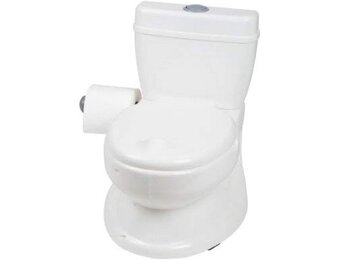 BABYGO Potty 9007 Potty voor kleine kinderen, realistisch kindertoilet met spoelgeluid, ideaal als eerste toilet voor je peuter (1 stuk)