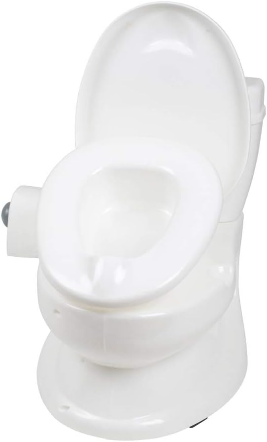 BABYGO Potty 9007 Potty voor kleine kinderen, realistisch kindertoilet met spoelgeluid, ideaal als eerste toilet voor je peuter (1 stuk)
