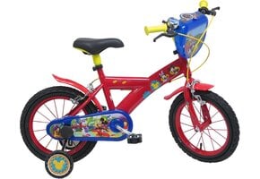 Kinderfiets 14 inch Rood Mickey Mouse - 54% Korting