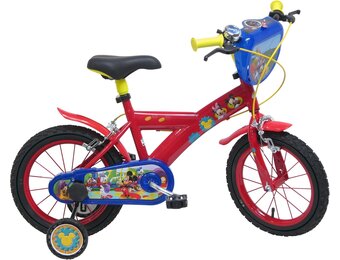 albri 14 inch, kinderfiets Mickey Mouse, rood