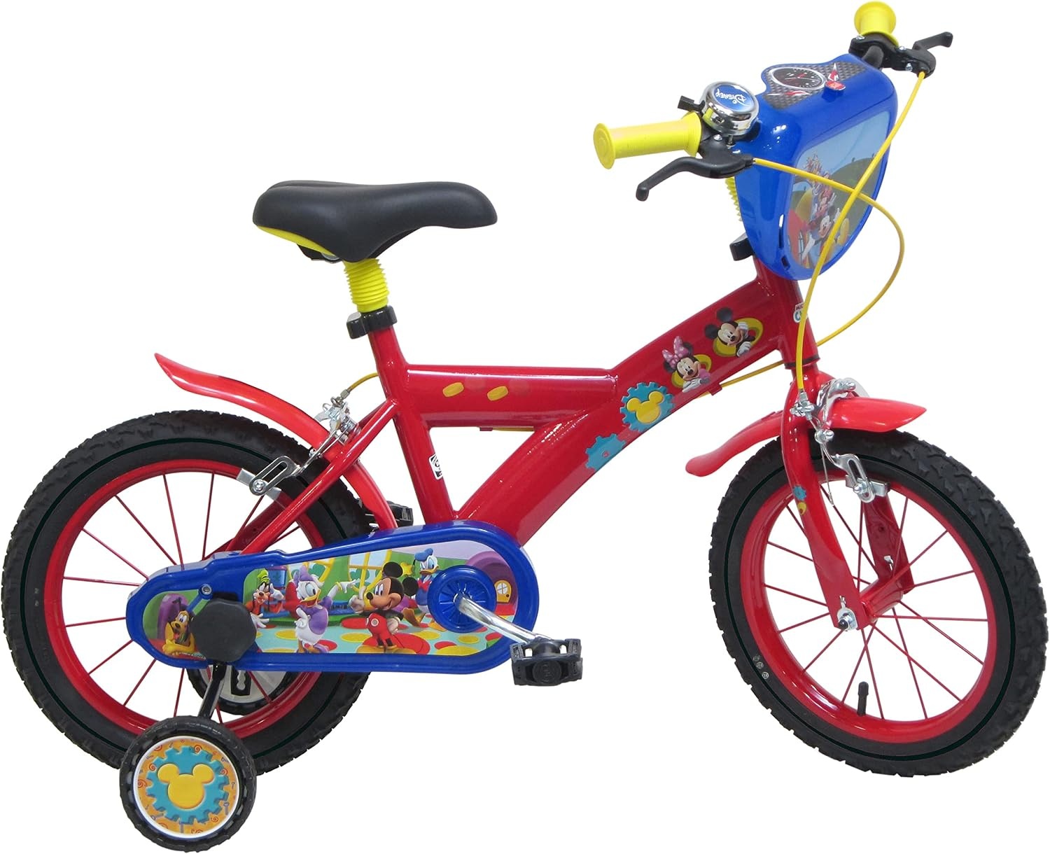 albri 14 inch, kinderfiets Mickey Mouse, rood