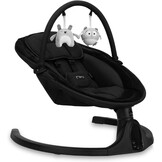 MOMI KENANI Onyx schommelbank voor kinderen tot 9 kg, met led-display, afstandsbediening en Bluetooth voor verbinding met smartphone, stroomvoorziening via batterijen en/of netvoeding