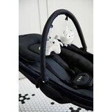 MOMI KENANI Onyx schommelbank voor kinderen tot 9 kg, met led-display, afstandsbediening en Bluetooth voor verbinding met smartphone, stroomvoorziening via batterijen en/of netvoeding