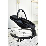 MOMI KENANI Onyx schommelbank voor kinderen tot 9 kg, met led-display, afstandsbediening en Bluetooth voor verbinding met smartphone, stroomvoorziening via batterijen en/of netvoeding