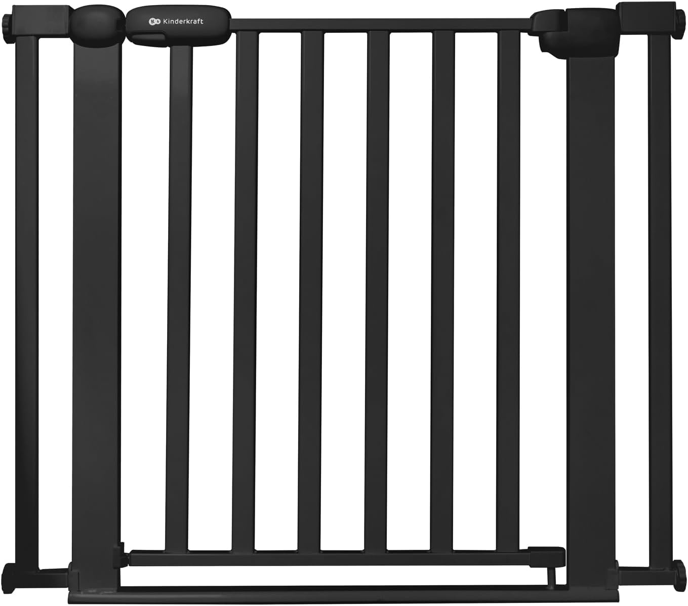 Kinderkraft LOCK&GO Deurveiligheidshek van 75 tot 103 cm, Traphek, opent tot 90 graden, Zonder boren, dubbele beveiliging, zwart