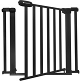 Kinderkraft LOCK&GO Deurveiligheidshek van 75 tot 103 cm, Traphek, opent tot 90 graden, Zonder boren, dubbele beveiliging, zwart