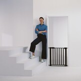 Kinderkraft LOCK&GO Deurveiligheidshek van 75 tot 103 cm, Traphek, opent tot 90 graden, Zonder boren, dubbele beveiliging, zwart