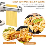 Kenwood-pastamachine voor KVC/KVL keukenmachines, 3-in-1 pastamachine, roestvrij staal, pastamopzet voor Kenwood, spaghettisnijder en fettuccinesnijder