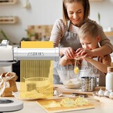 Kenwood-pastamachine voor KVC/KVL keukenmachines, 3-in-1 pastamachine, roestvrij staal, pastamopzet voor Kenwood, spaghettisnijder en fettuccinesnijder