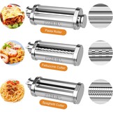 Kenwood-pastamachine voor KVC/KVL keukenmachines, 3-in-1 pastamachine, roestvrij staal, pastamopzet voor Kenwood, spaghettisnijder en fettuccinesnijder