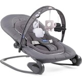 Chicco - Wipstoel Hooplà - 0 tot 18 kg - Verstelbaar naar Kinderstoel - Kantelbare Rugleuning - Inclusief Speelboog - 4 Wielen - Moon Grey