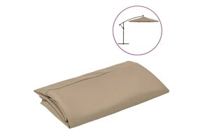 Zweefparasoldoek 300cm Taupe - 39% Korting!
