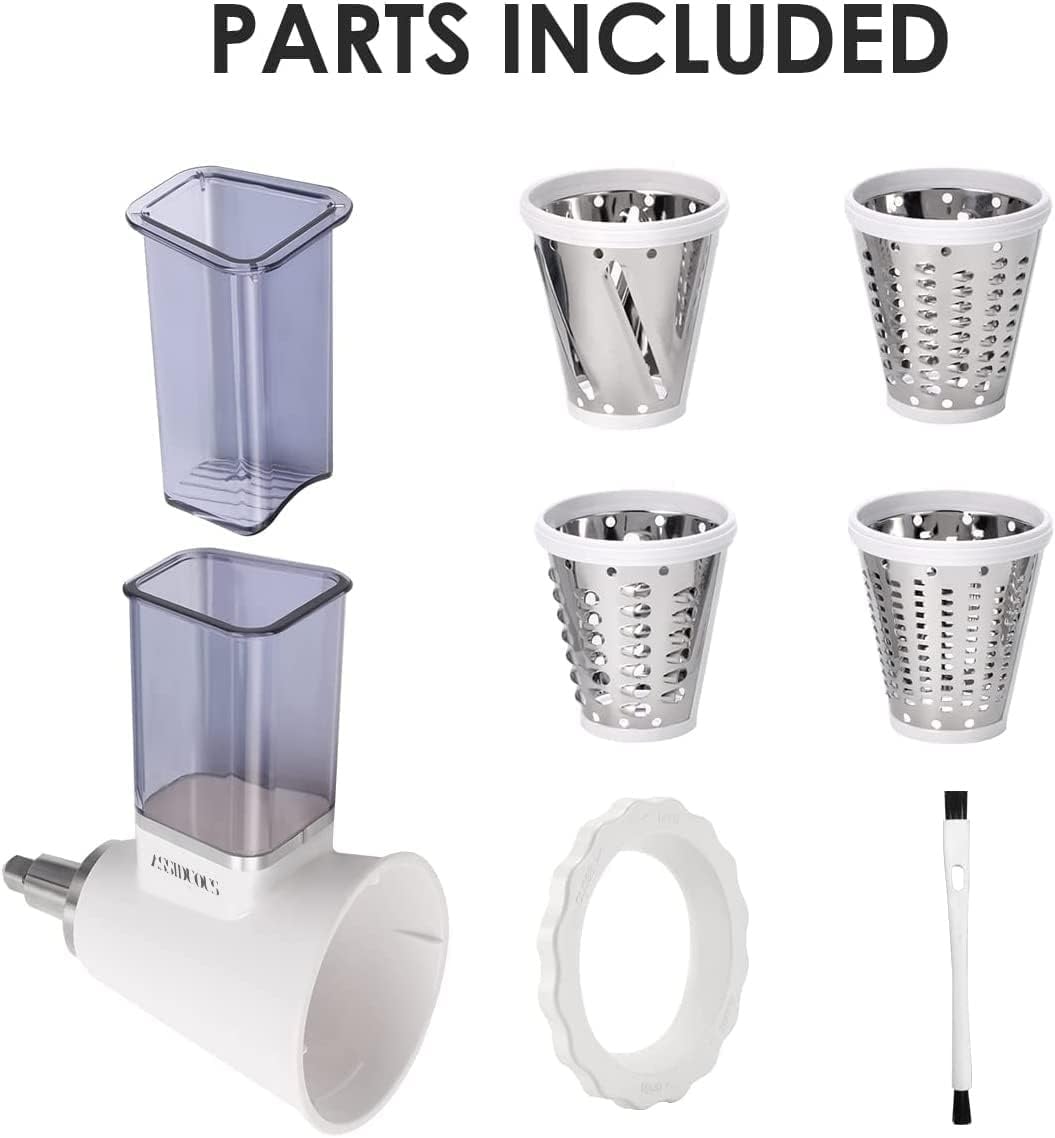 Assiduous Groentesnijder en Rasp voor KitchenAid Mixers - Roestvrij Staal