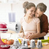 Assiduous Groentesnijder en Rasp voor KitchenAid Mixers - Roestvrij Staal