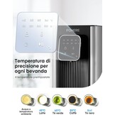Warmwaterdispenser, 2600 W warm water in seconden, 4 temperatuurniveaus, 4 waterhoeveelheden, 2,5 l tank, compact en energiezuinig, digitaal touchscreen, hittebescherming, kinderbeveiliging, voor