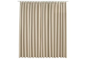 Verduisterend Gordijn met Haken 290x245 cm Beige - 39% Korting