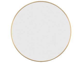 vidaXL Wandspiegel rond Ø50 cm goudkleurig