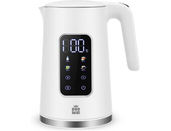ForMe Roestvrijstalen Waterkoker 1,7 L, Temperatuurkeuze 40-100°C, LED digitale temperatuurweergave,7 Kleuren LED Verlichting, Warmhoudfunctie, BPA-vrij