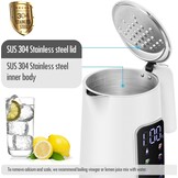 ForMe Roestvrijstalen Waterkoker 1,7 L, Temperatuurkeuze 40-100°C, LED digitale temperatuurweergave,7 Kleuren LED Verlichting, Warmhoudfunctie, BPA-vrij