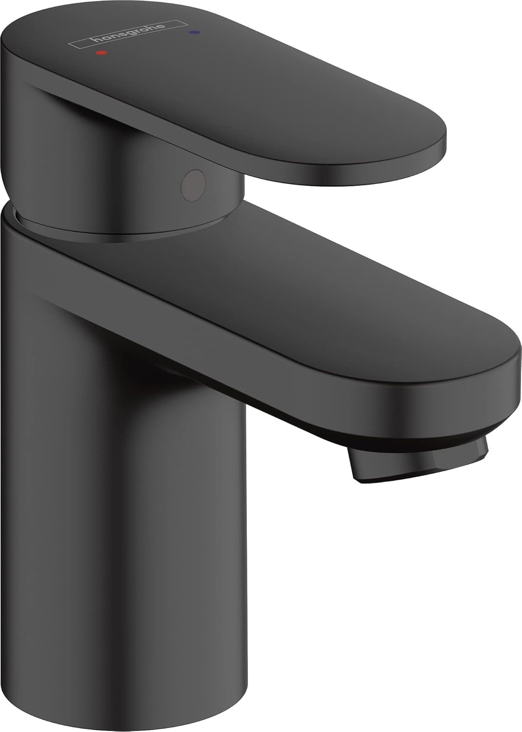hansgrohe Vernis Blend - Wastafelkraan zonder afvoer, Wastafelmengkraan met uitloop hoogte 71 mm, Badkamerkraan waterbesparend (EcoSmart), mat zwart, 71558670
