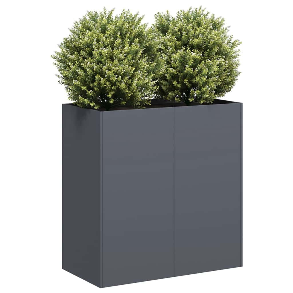 Plantenbak Koudgewalst Staal 80x40x80cm Antraciet - 52% Korting