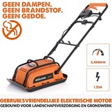 Evolution Power Tools H320-E Hulk Elektroplaatverdichter, elektrisch - Ideaal voor het egaliseren van bestrating, kunstgrasvoorbereiding, patio, straatwerk, zand, aarde - 2 jaar garantie, 230V