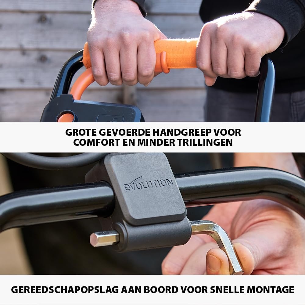 Evolution Power Tools H320-E Hulk Elektroplaatverdichter, elektrisch - Ideaal voor het egaliseren van bestrating, kunstgrasvoorbereiding, patio, straatwerk, zand, aarde - 2 jaar garantie, 230V