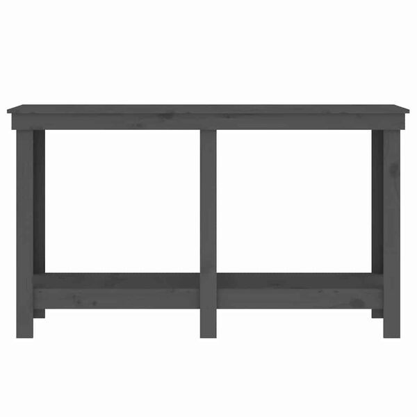 vidaXL Werkbank 140x50x80 cm massief grenenhout grijs